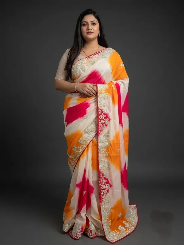 Multicolor_Woven_Ethnic_Saree_With_Blouse_Piece_For_Women