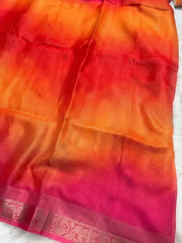 Red_Orange_Woven_Saree_With_Blouse_Piece_for_Women