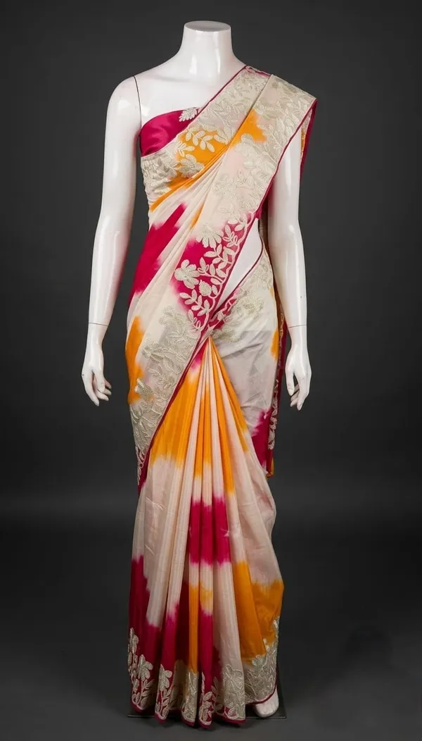 Multicolor_Woven_Ethnic_Saree_With_Blouse_Piece_For_Women