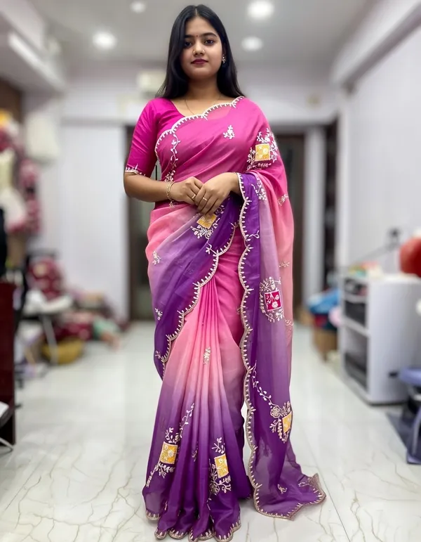 Pink_Purple_Organza_Embroidered_Saree_With_Blouse_Piece_For_Women