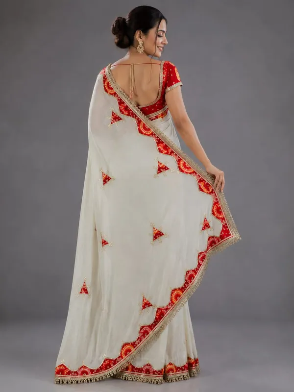 Red_Tissue_Printed_Saree_With_Blouse_Piece_For_Women