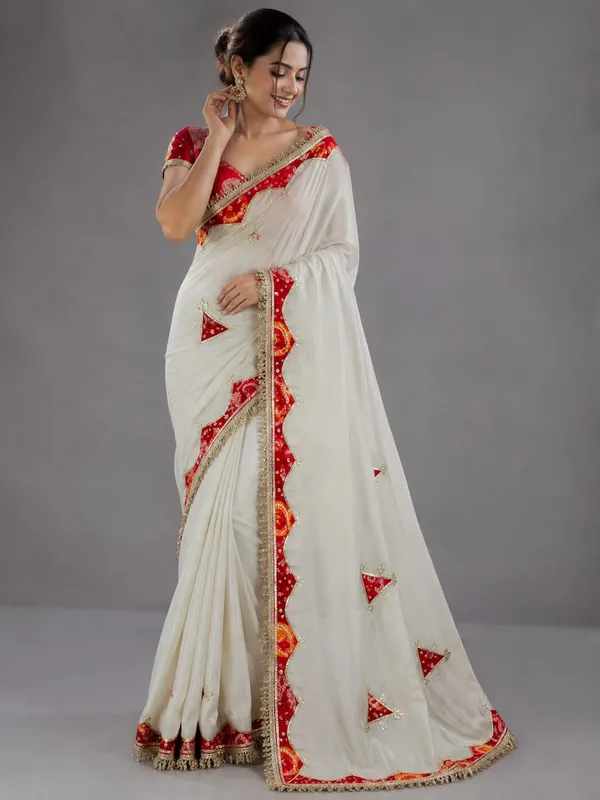 Red_Tissue_Printed_Saree_With_Blouse_Piece_For_Women