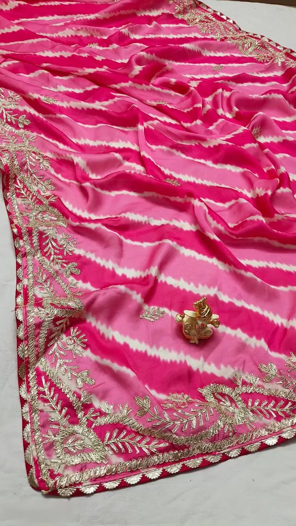 Pink_Tie_Dye_Embroidered_Saree_With_Blouse_Piece_For_Women