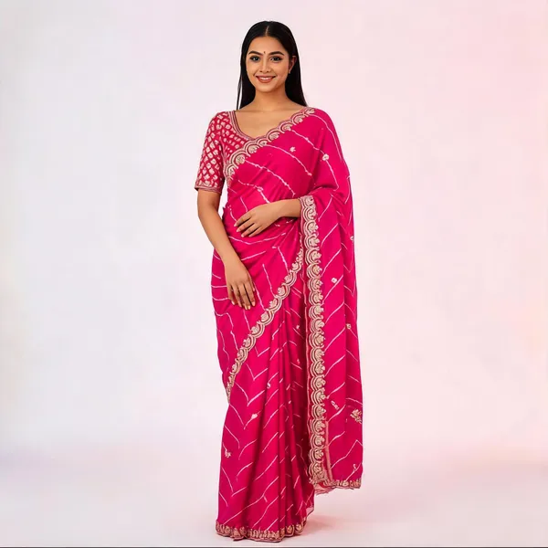 Pink_Traditional_Embroidered_Saree_With_Blouse_Piece_For_Women