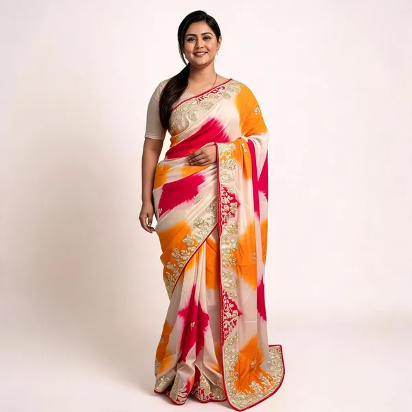 Multicolor_Woven_Ethnic_Saree_With_Blouse_Piece_For_Women