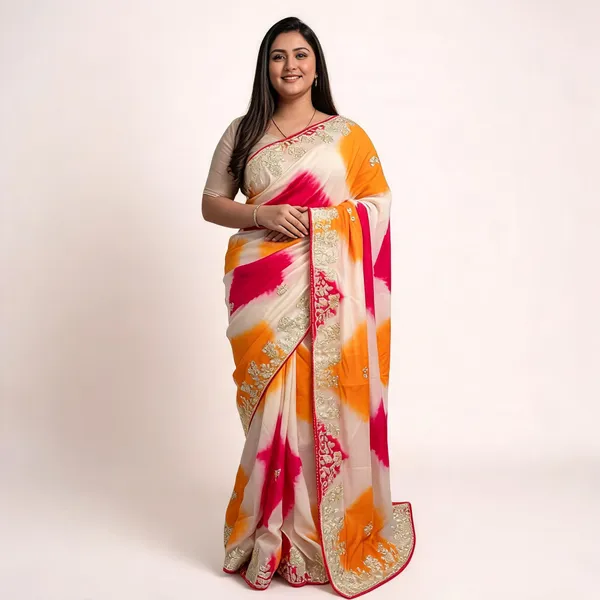 Multicolor_Woven_Ethnic_Saree_With_Blouse_Piece_For_Women