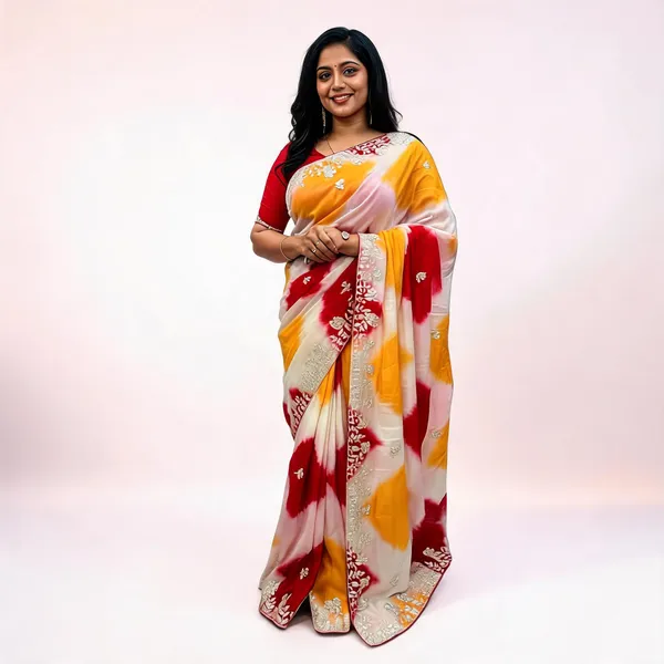 Multicolor_Printed_Saree_With_Blouse_Piece_For_Women