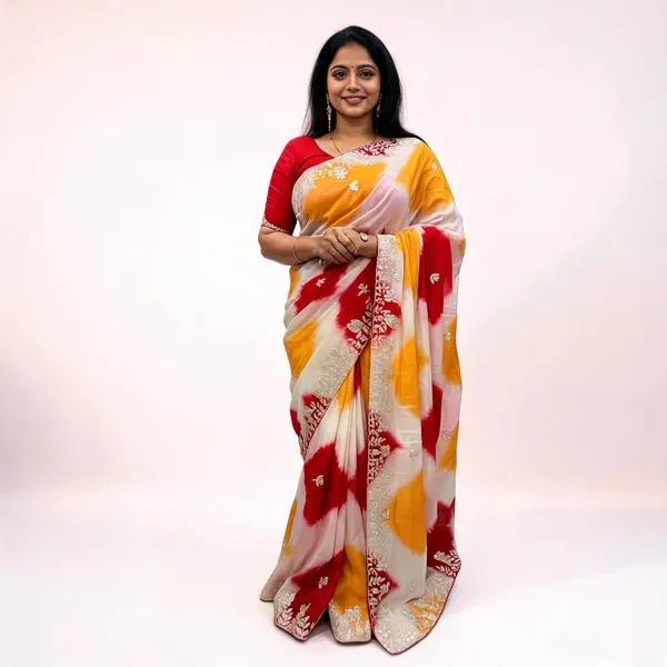 Multicolor_Printed_Saree_With_Blouse_Piece_For_Women