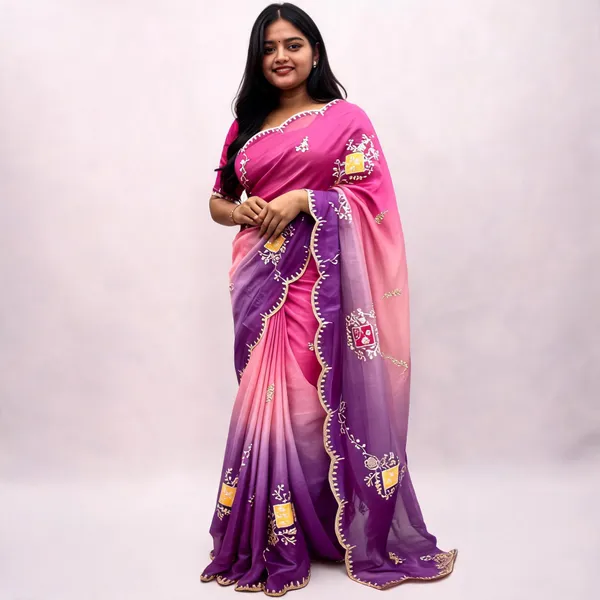 Pink_Purple_Organza_Embroidered_Saree_With_Blouse_Piece_For_Women