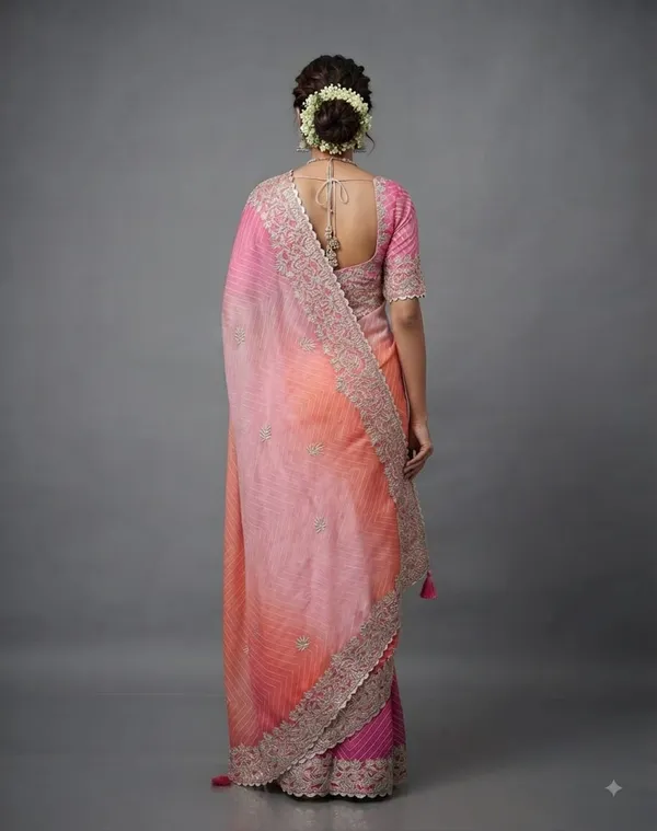 Pink_Ombre_Embroidered_Saree_With_Blouse_Piece_For_Women