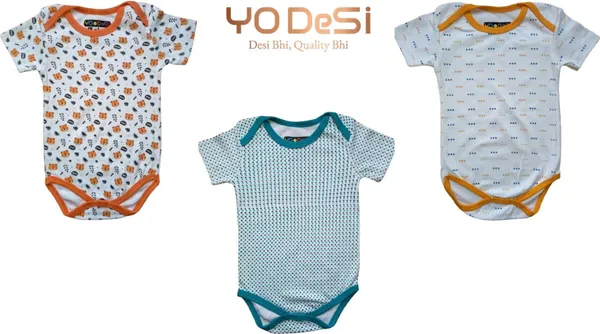 YO_Desi_Romper_For_Baby_Boys_&_Baby_Girls_Printed_Pure_Cotton_(Multicolor,_Pack_of_3)