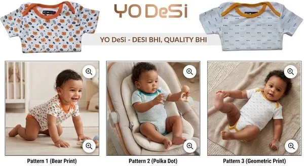 YO_Desi_Romper_For_Baby_Boys_&_Baby_Girls_Printed_Pure_Cotton_(Multicolor,_Pack_of_3)