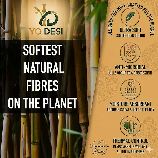 YO_Desi_Bamboo_Socks-_Moisture_wicking,_Odour_Free-_Men_&_Women_Solid_Ankle_Length_(Pack_of_2)