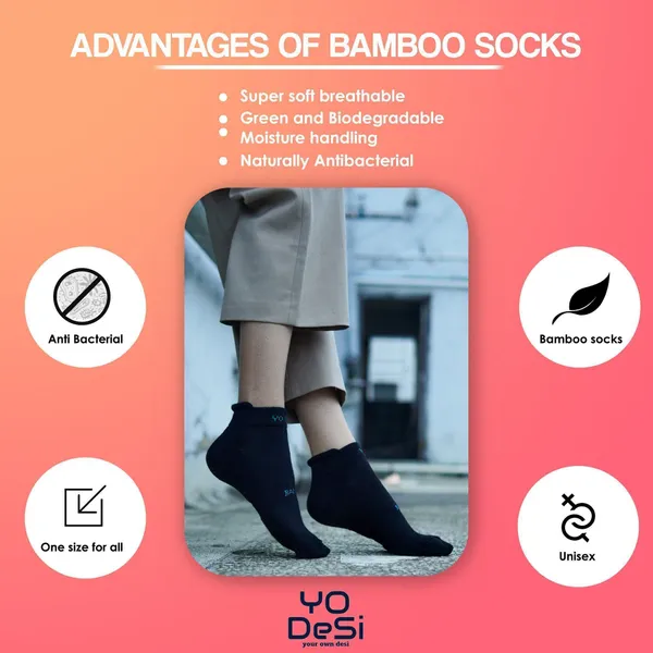 YO_Desi_Bamboo_Socks,_Anti_Odour,_Moisture_Wicking,_Men_&_Women_Solid_Ankle_Length_(Pack_of_2)
