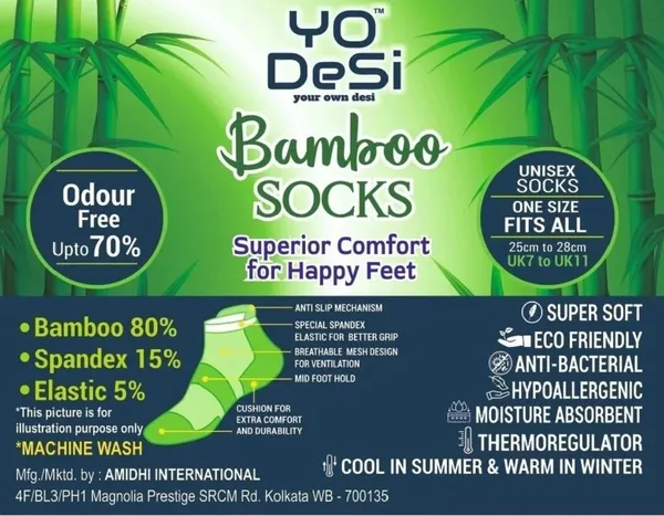 YO_Desi_Desi_Bamboo_Socks-_Moisture_wicking,_Odour_Free_Men_&_Women_Solid_Ankle_Length_(Pack_of_3)