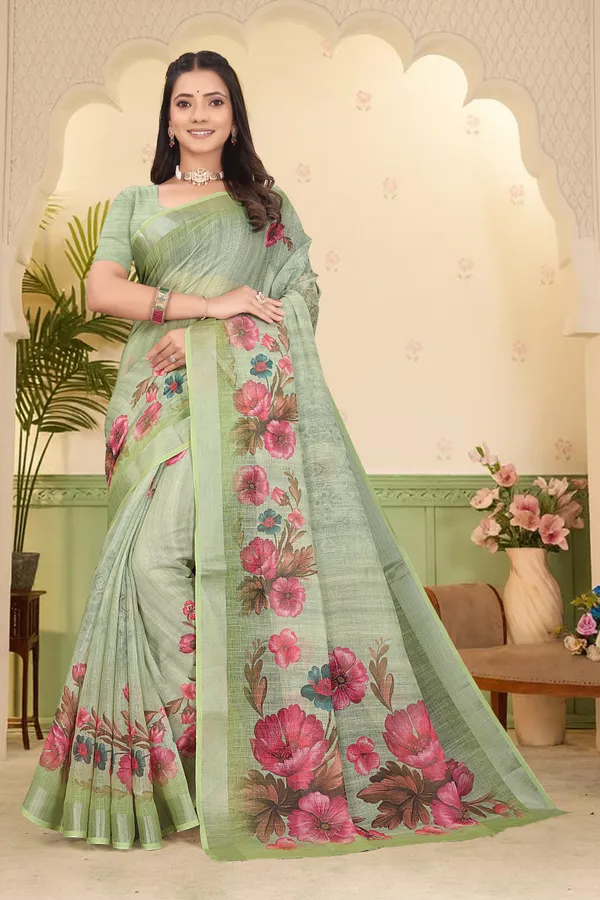 Mustard_Cotton_Linen_Digital_Print_Saree_For_Women