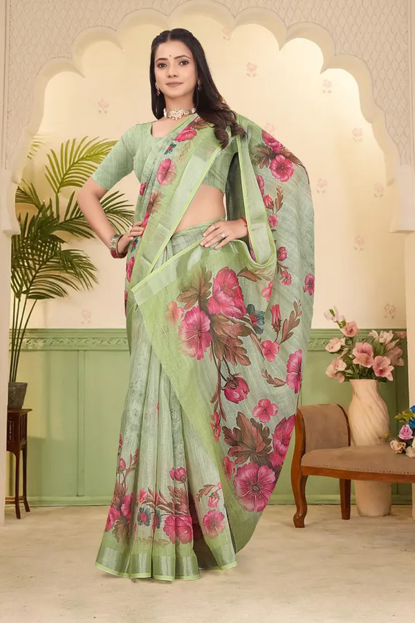 Mustard_Cotton_Linen_Digital_Print_Saree_For_Women