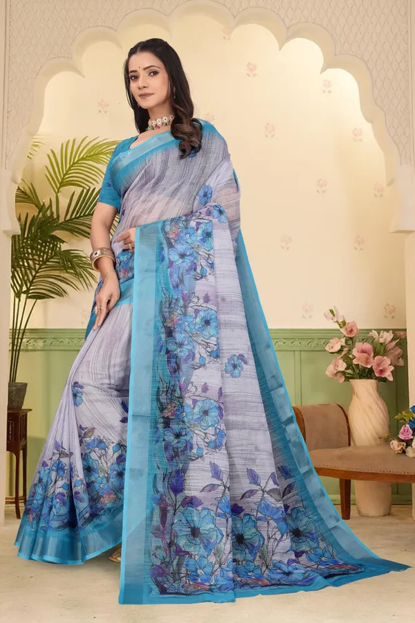 Light_Green_Cotton_Linen_Digital_Print_Saree_For_Women