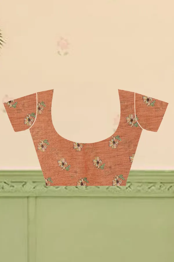Orange_Cotton_Linen_Digital_Print_Saree_For_Women