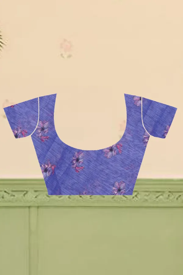 Blue_Cotton_Linen_Digital_Print_Saree_For_Women