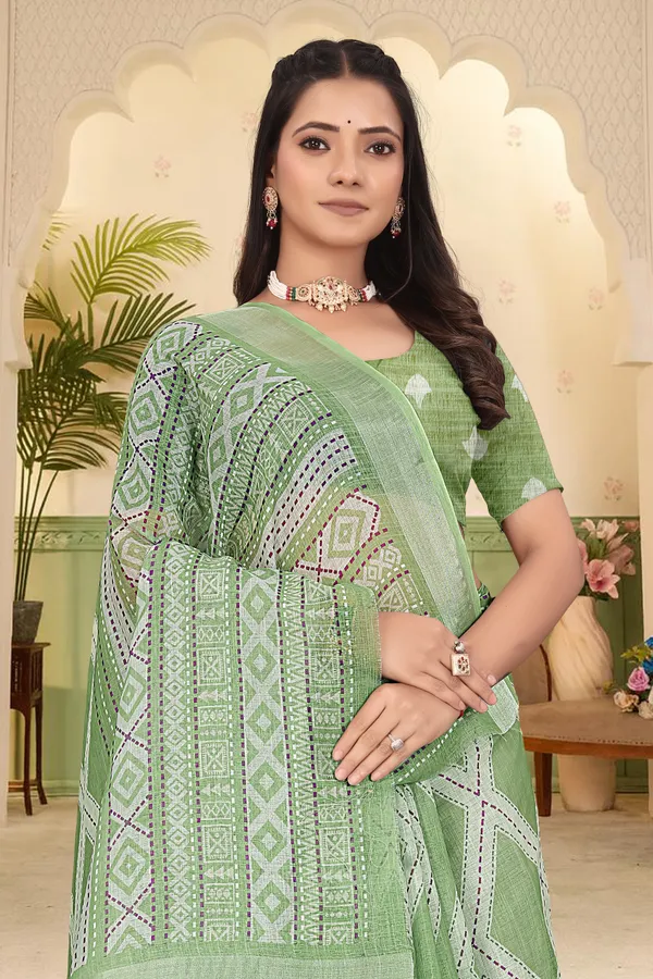 Cream_Cotton_Linen_Digital_Print_Saree_For_Women