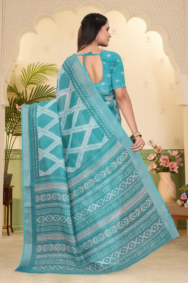 Light_Green_Cotton_Linen_Digital_Print_Saree_For_Women