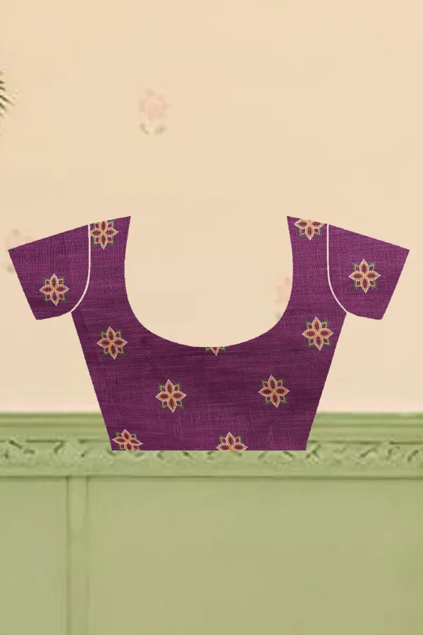 Purple_Cotton_Linen_Digital_Print_Saree_For_Women