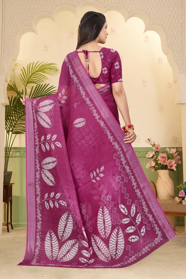 Purple_Cotton_Linen_Digital_Print_Saree_For_Women