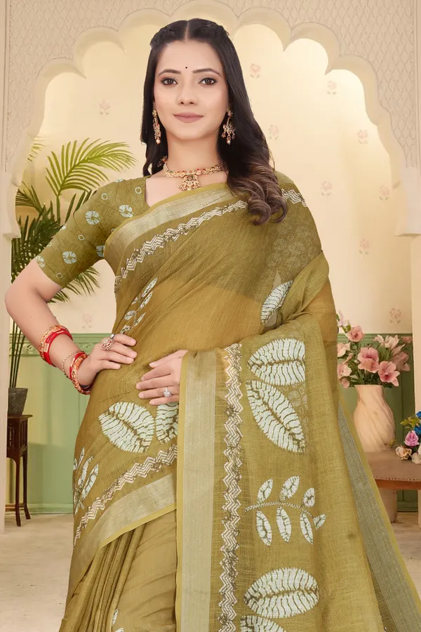 Mustard_Cotton_Linen_Digital_Print_Saree_For_Women