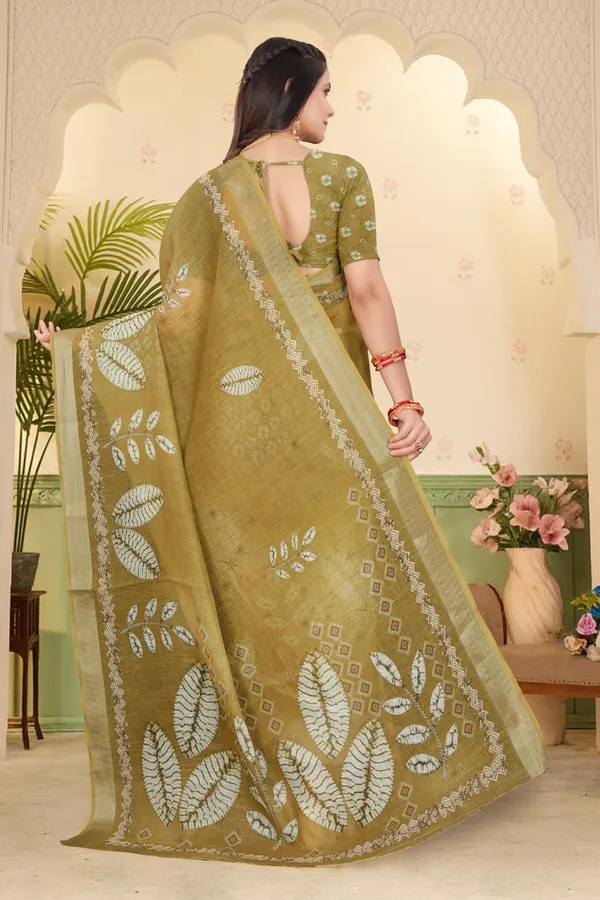 Mustard_Cotton_Linen_Digital_Print_Saree_For_Women