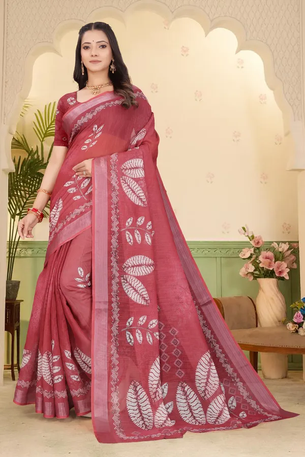 Multicolor_Cotton_Linen_Digital_Print_Saree_For_Women