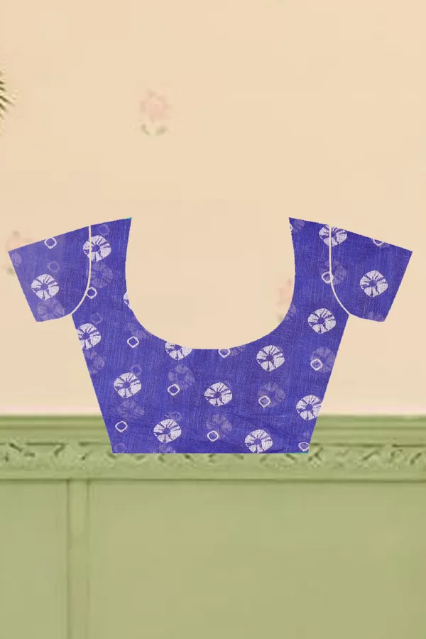 Blue_Cotton_Linen_Digital_Print_Saree_For_Women