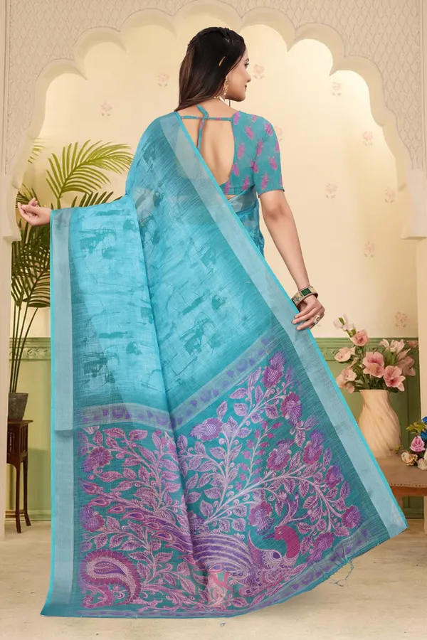 Light_Green_Cotton_Linen_Digital_Print_Saree_For_Women