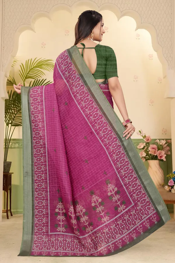 Purple_Cotton_Linen_Digital_Print_Saree_For_Women
