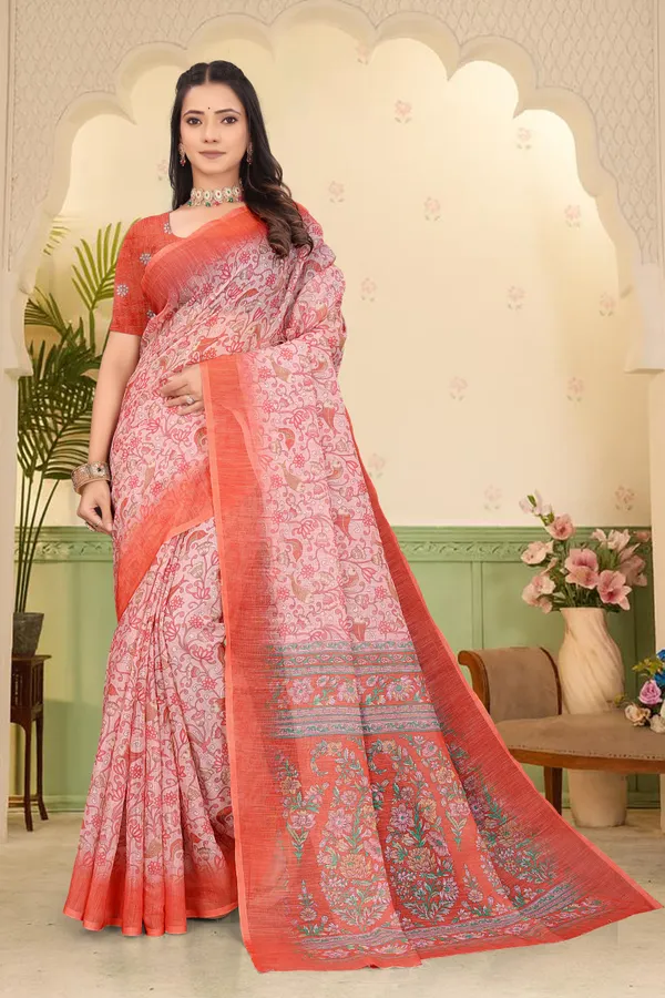 Multicolor_Cotton_Linen_Digital_Print_Saree_For_Women