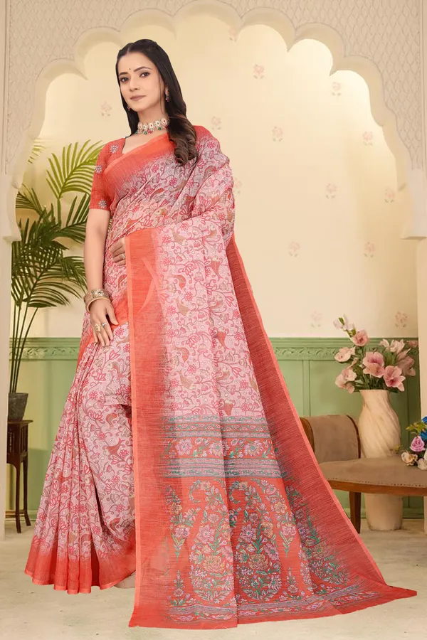 Multicolor_Cotton_Linen_Digital_Print_Saree_For_Women