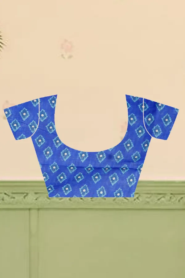 Blue_Cotton_Linen_Digital_Print_Saree_For_Women