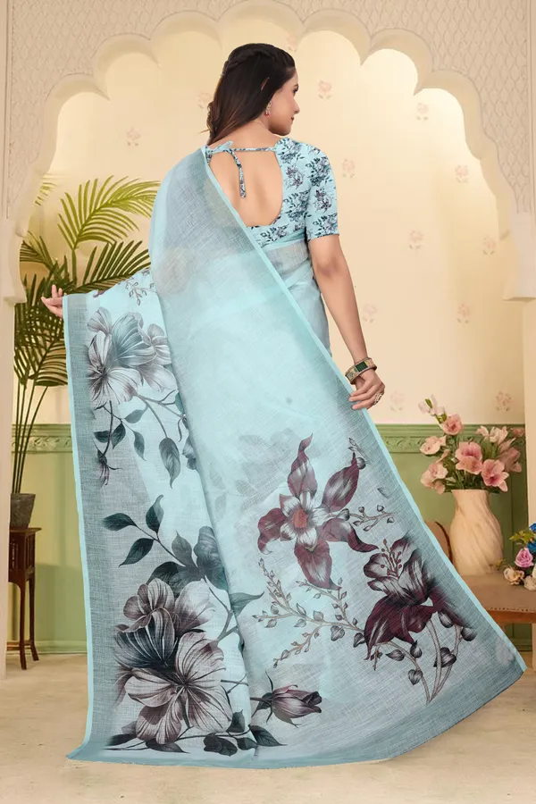 Cream_Cotton_Linen_Digital_Print_Saree_For_Women