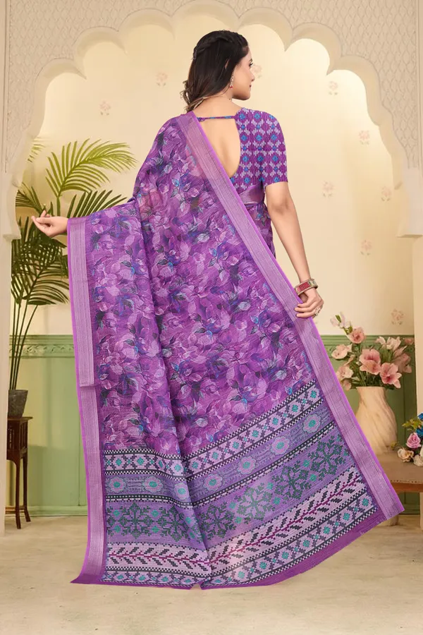 Purple_Cotton_Linen_Digital_Print_Saree_For_Women