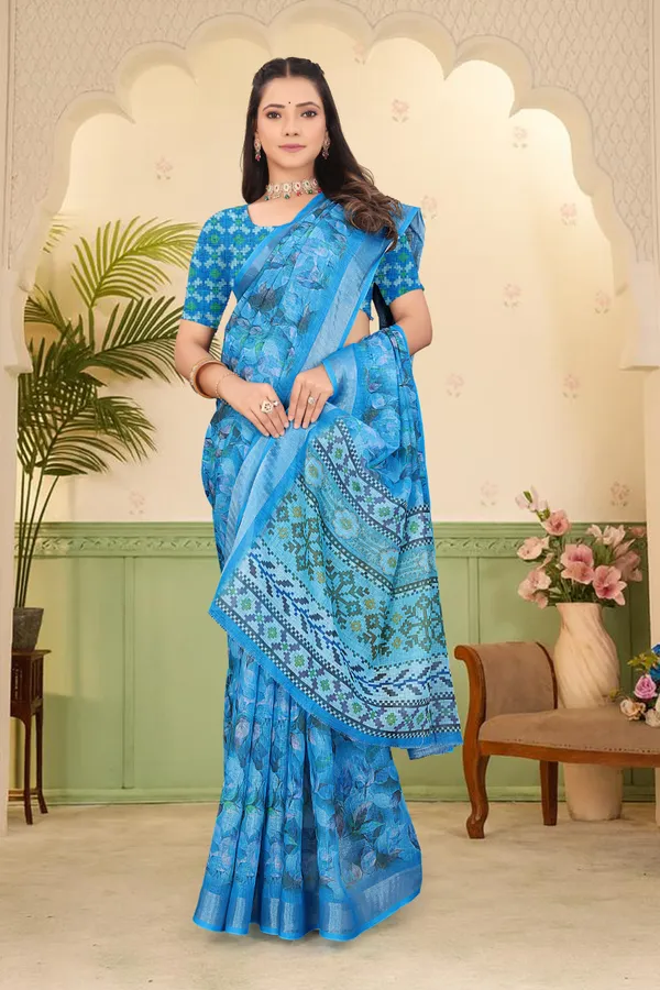 Light_Green_Cotton_Linen_Digital_Print_Saree_For_Women