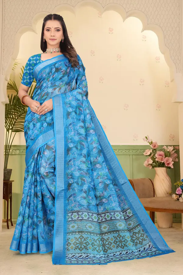 Light_Green_Cotton_Linen_Digital_Print_Saree_For_Women