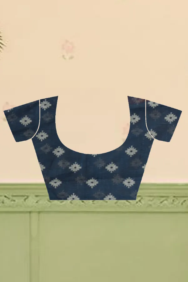 Dark_Blue_Cotton_Linen_Digital_Print_Saree_For_Women