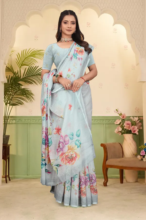 Grey_Cotton_Linen_Digital_Print_Saree_For_Women