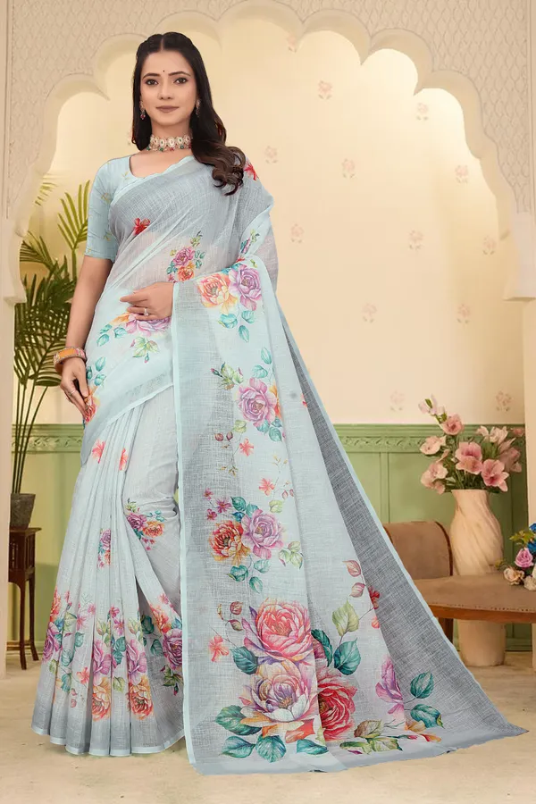Grey_Cotton_Linen_Digital_Print_Saree_For_Women