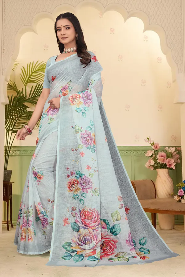 Grey_Cotton_Linen_Digital_Print_Saree_For_Women