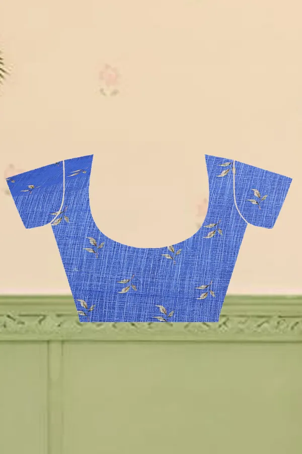Blue_Cotton_Linen_Digital_Print_Saree_For_Women