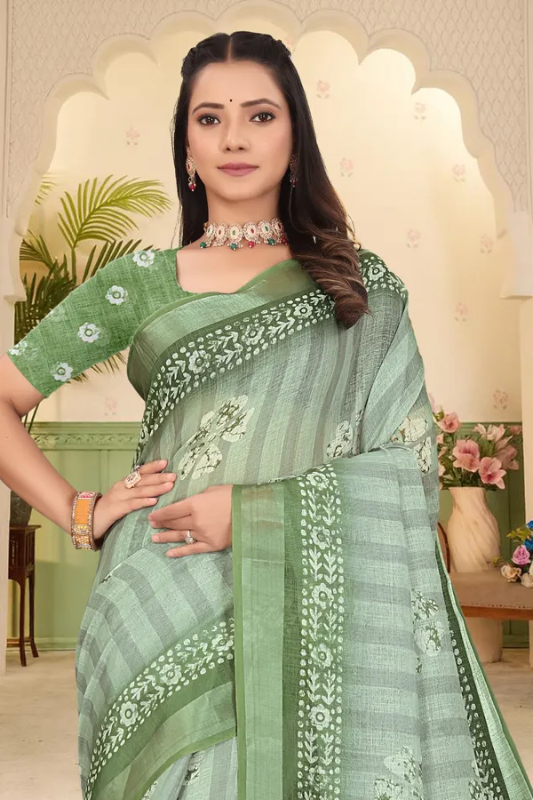 Mustard_Cotton_Linen_Digital_Print_Saree_For_Women