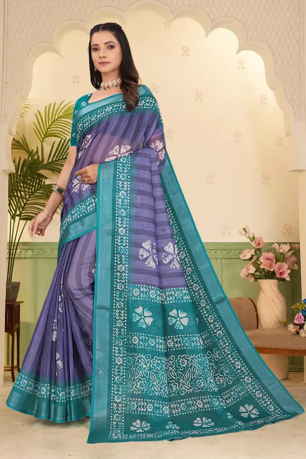 Magenta_Cotton_Linen_Digital_Print_Saree_For_Women