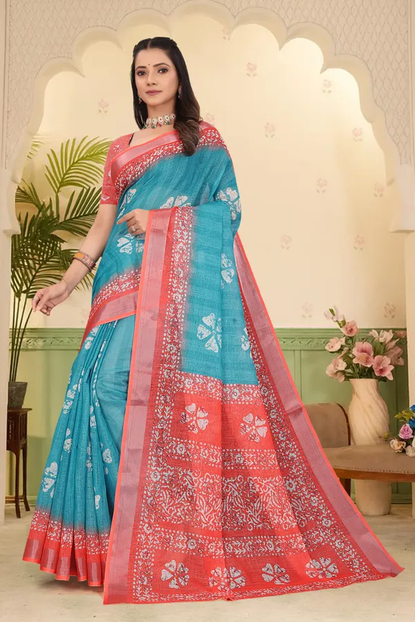 Light_Green_Cotton_Linen_Digital_Print_Saree_For_Women