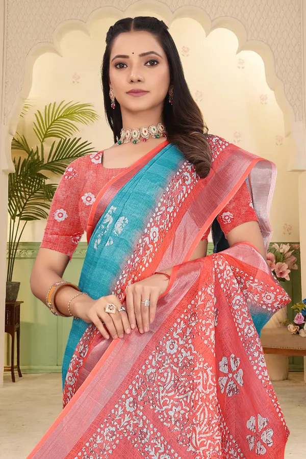 Light_Green_Cotton_Linen_Digital_Print_Saree_For_Women